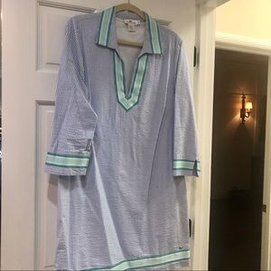 Vineyard Vines Seersucker Tunic Dress Size 16